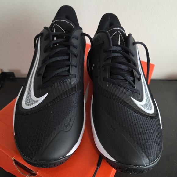 Nike Precision VII Basketball Sneaker Black Grey White Men Size 9 Woman 10.5 main image 4